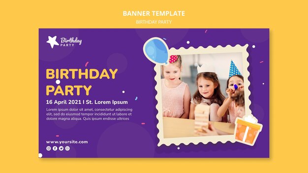 birthday party banner template