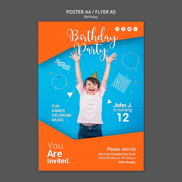 Birthday Party Flyer Template