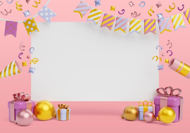 Free PSD birthday sales blank banner background