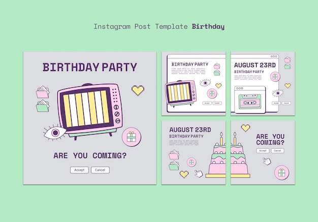 Birthday template design