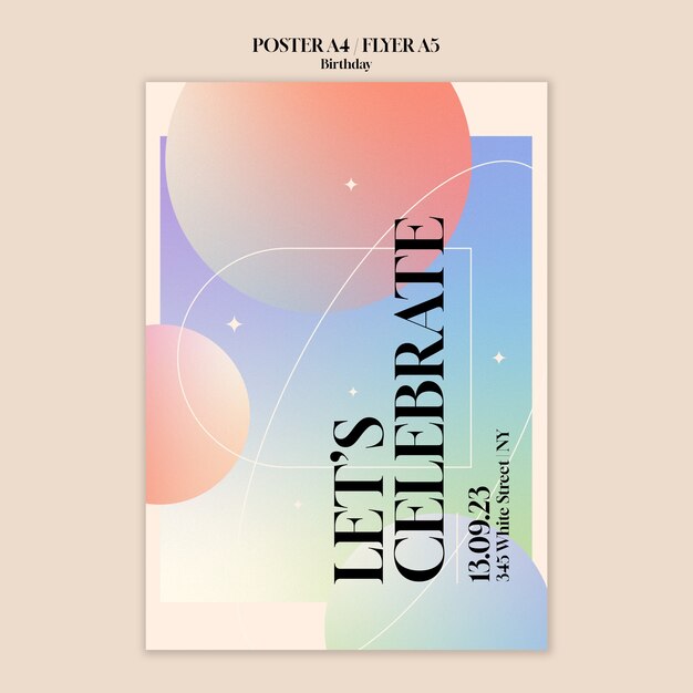 Birthday template design