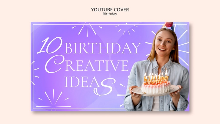 Free PSD birthday template design