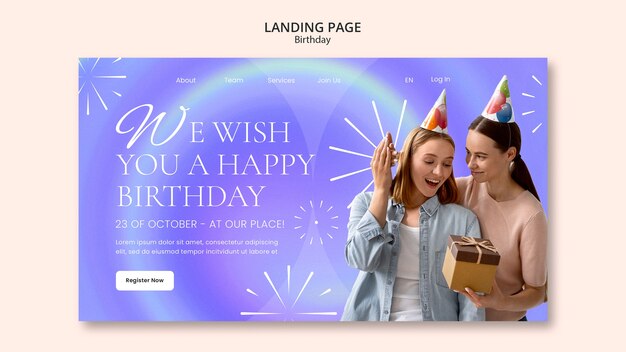 Birthday template design