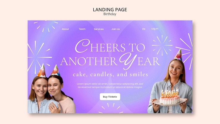 無料PSD 誕生日テンプレート デザイン