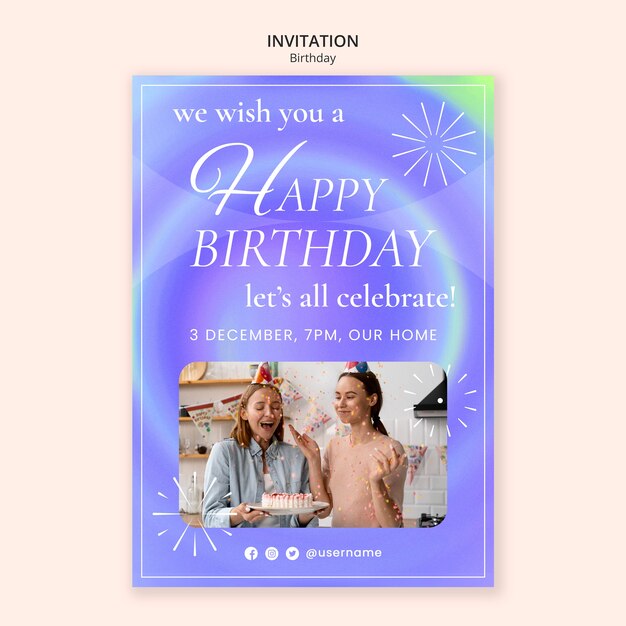 Birthday template design