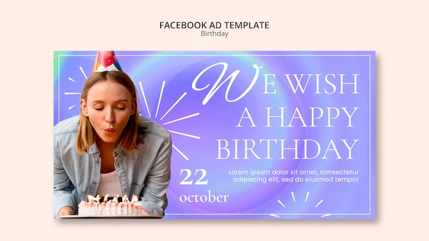 Free PSD birthday template design