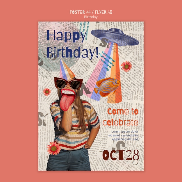 Birthday template design