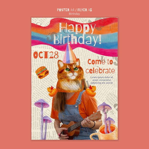 Birthday template design