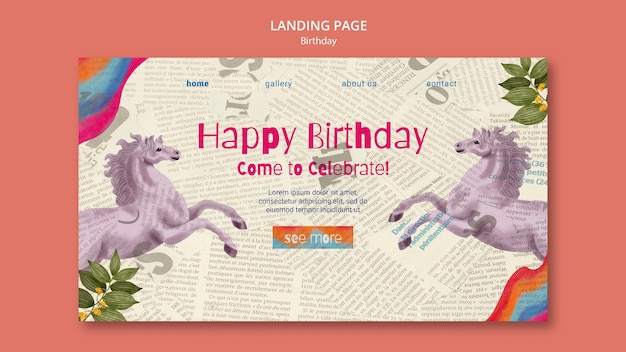 Birthday template design