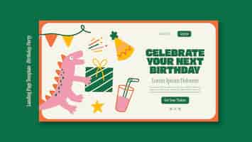 Бесплатный PSD Дизайн шаблона дня рождения