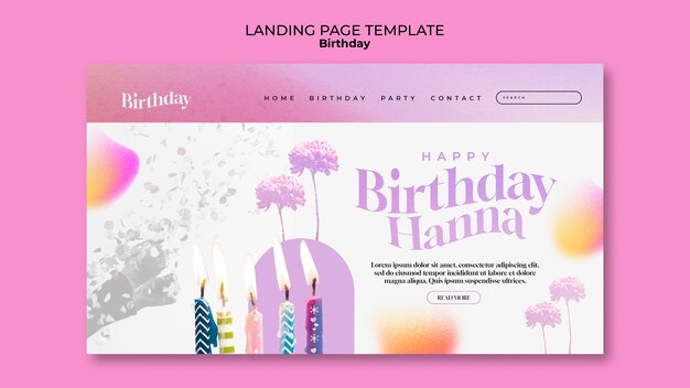 Birthday template design