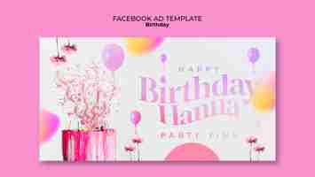 Free PSD birthday template design