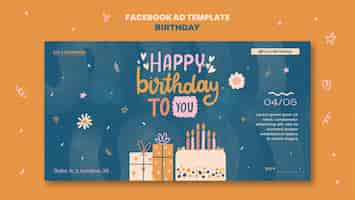 Free PSD birthday template design