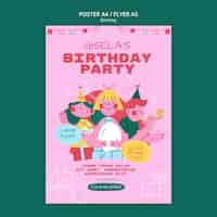 Free PSD birthday template design