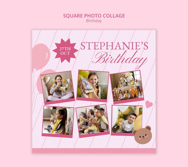 Birthday template design