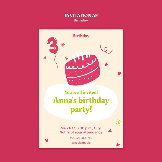 Birthday template design