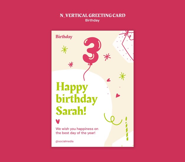 Birthday template design