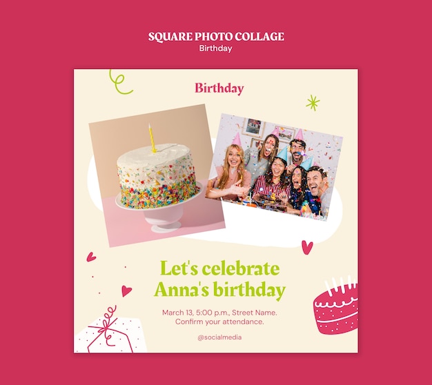 Birthday template design