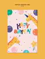 Free PSD birthday template design