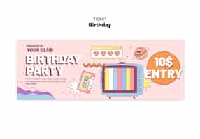 Free PSD birthday template design
