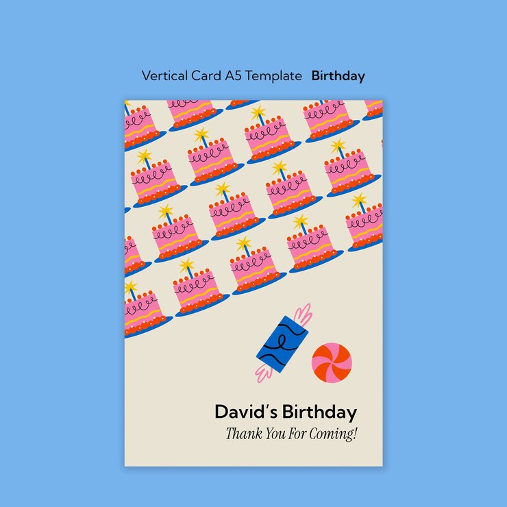 무료 PSD 생일 템플릿 디자인
