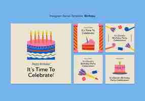 Free PSD birthday  template design
