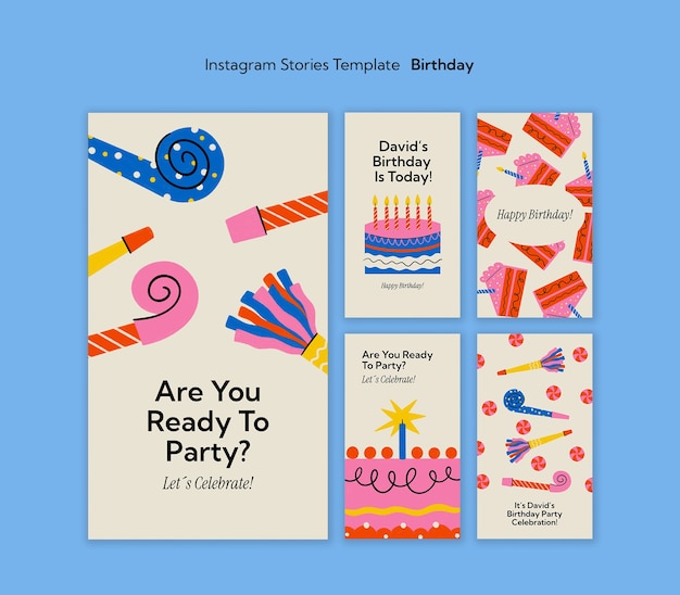 Free PSD birthday  template design