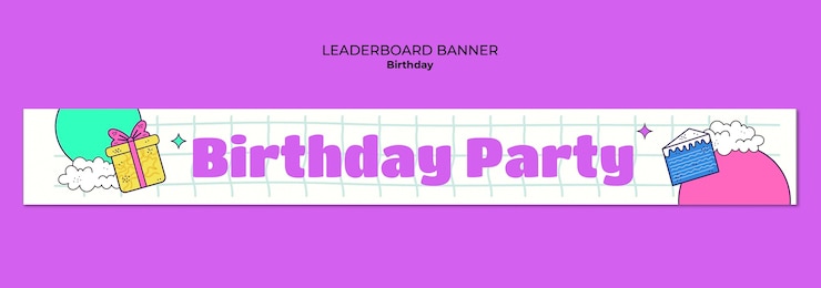 無料PSD 誕生日のテンプレートデザイン