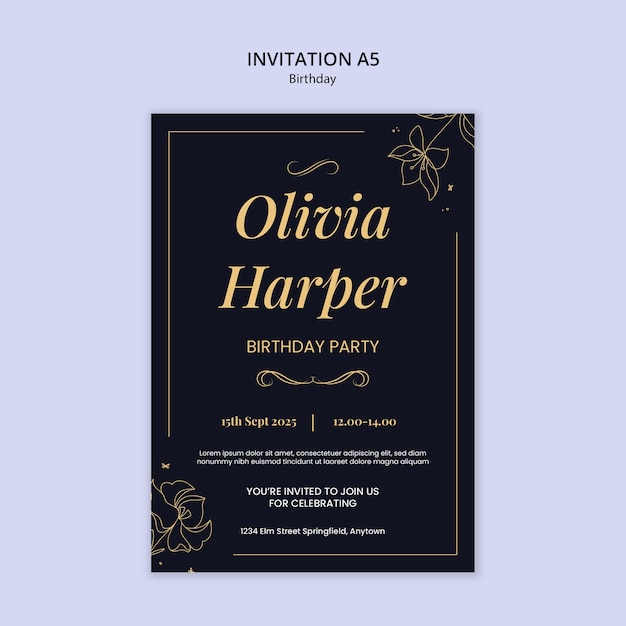 Birthday template design