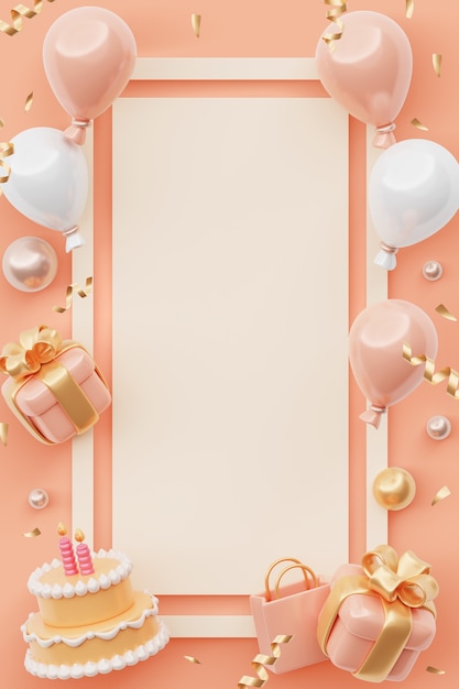 Birthday vertical blank banner