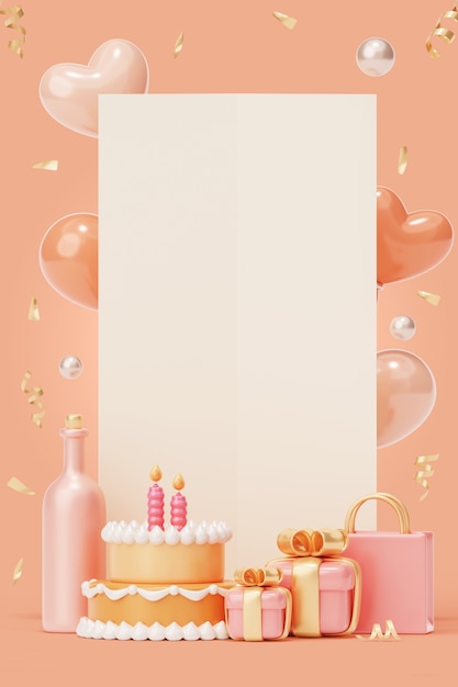 Birthday vertical blank banner