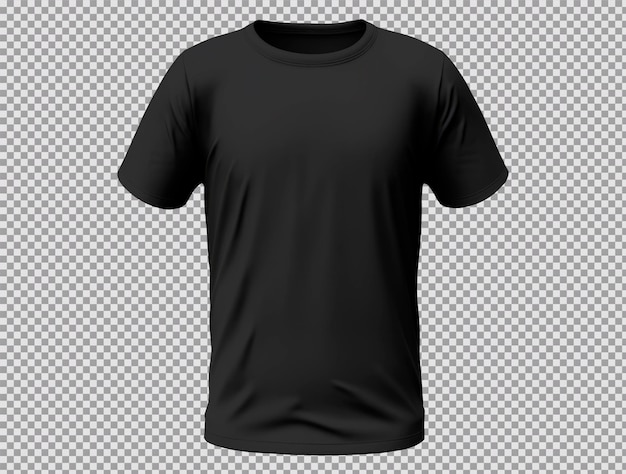 Free PSD black blank tshirt on transparent background