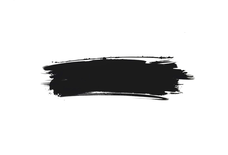 Free PSD black brush stroke