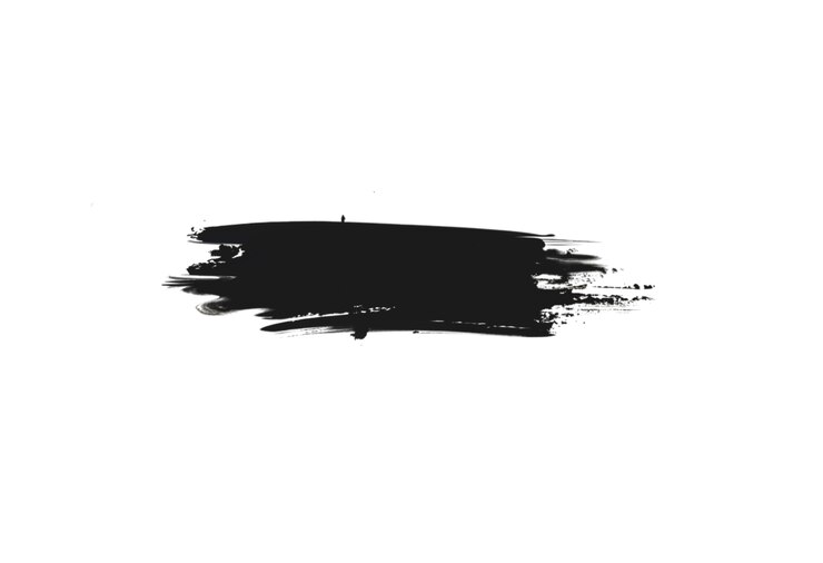 Free PSD black brush stroke