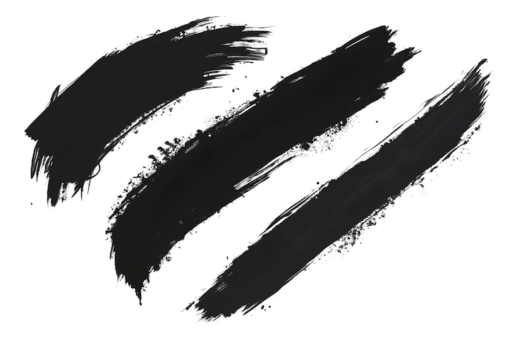 Free PSD black brush stroke