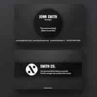 Free PSD black corporate business card