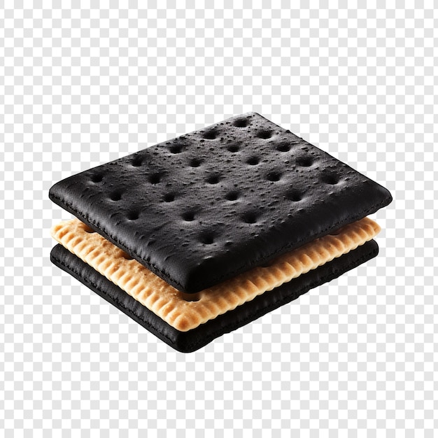 Free PSD black cracker isolated on transparent background