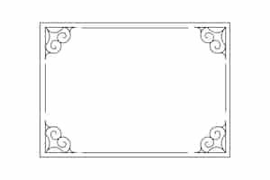 PSD gratuito black frame line art design