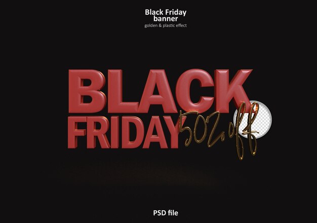 Black Friday 3D Banner