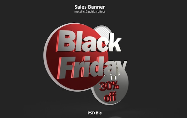 Black Friday 3D Banner