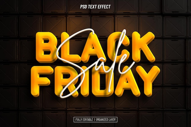 Free Black Friday 3D Text Effect PSD Template – Enhance Your Typography Designs