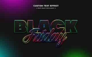 Free PSD black friday 3d text style effect