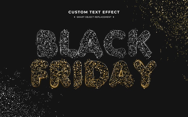 Free PSD black friday 3d text style effect