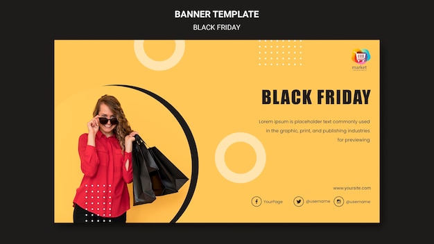無料PSD 黒い金曜日の広告バナーテンプレート