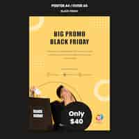 Free PSD black friday ad template poster