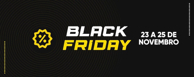 Free PSD black friday banner template