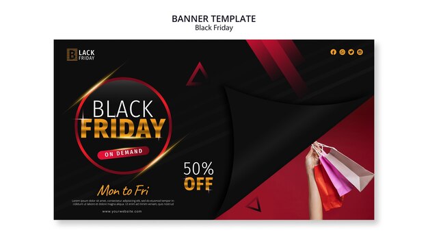 black friday concept banner template