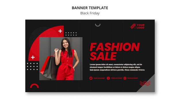 Black friday concept banner template