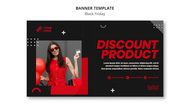 Black friday concept banner template