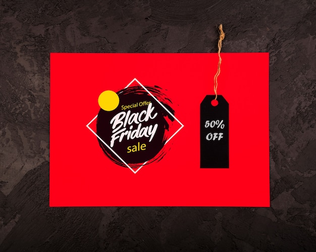 Black friday concept with price tag